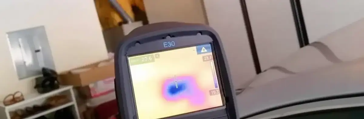 mold inspection using thermal imaging technology to detect moisture and hidden mold in a home in Savannah, GA