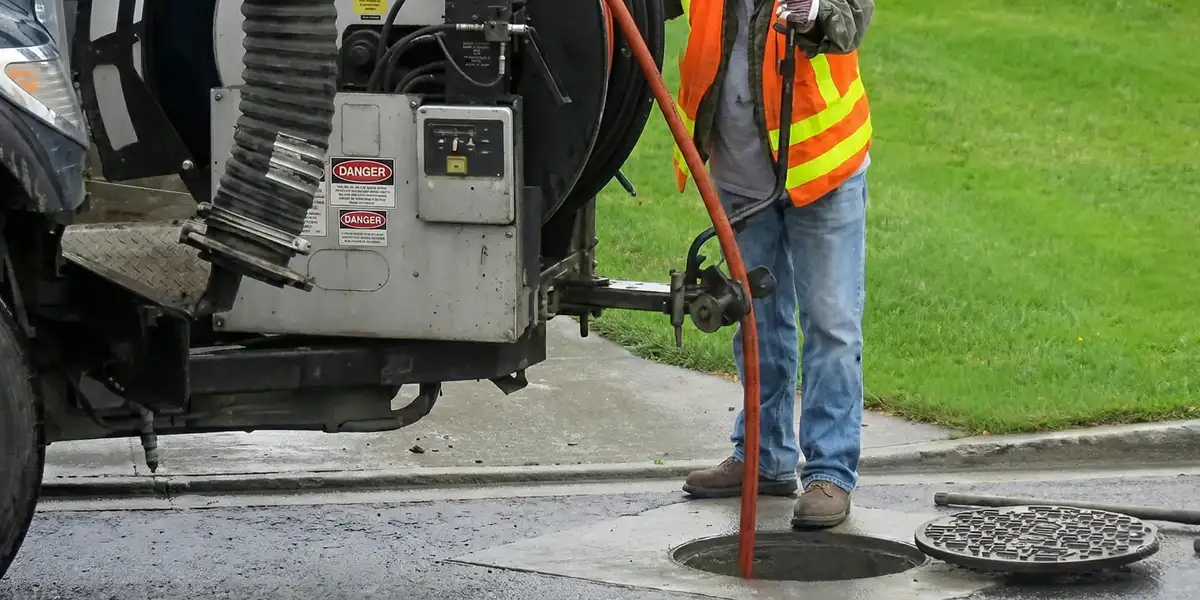 sewage clean up professionals using industrial equipment to remove contaminated wastewater in Savannah, GA
