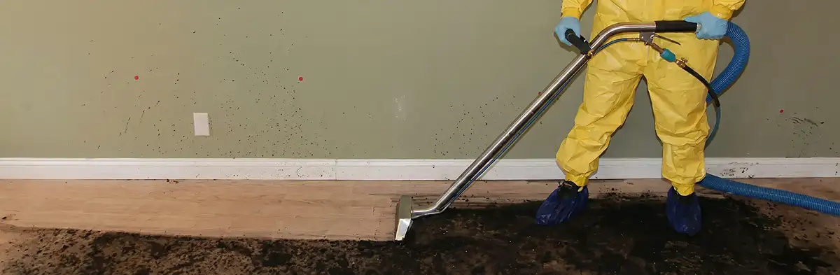 sewage removal service performing deep cleaning and extraction of sewage from an indoor area in Savannah, GA